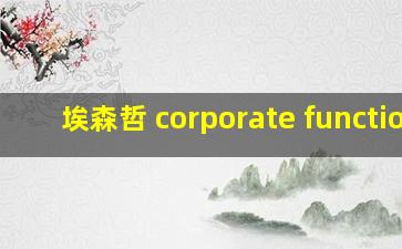 埃森哲 corporate function